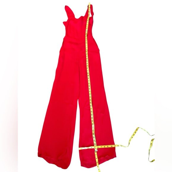 The Kooples Red Sleeveless Tie Back Jumpsuit - Picture 8 of 11